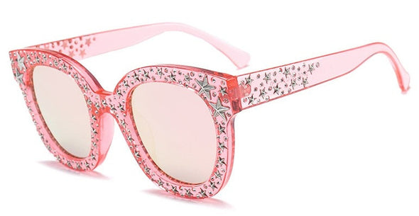 Many Stars Sunglasses Square Women Brand Glasses Designer Fashion Cat Eye Female Shades UV Protection
