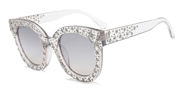 Many Stars Sunglasses Square Women Brand Glasses Designer Fashion Cat Eye Female Shades UV Protection