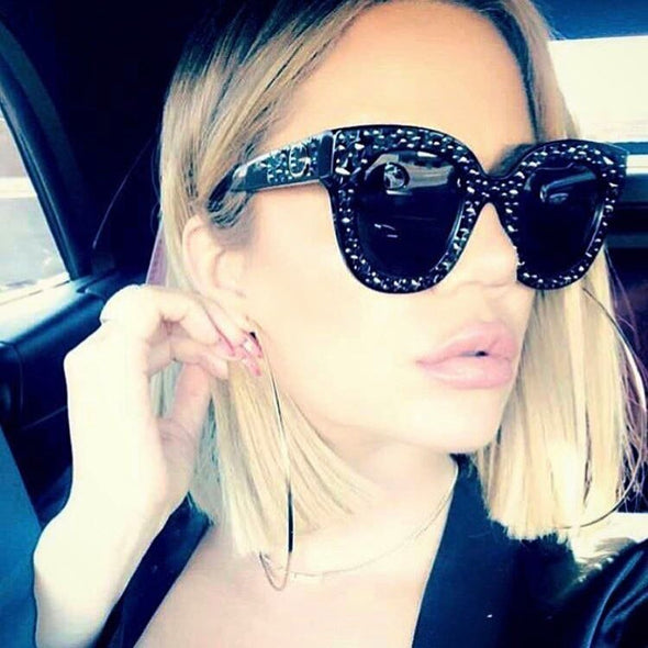 Many Stars Sunglasses Square Women Brand Glasses Designer Fashion Cat Eye Female Shades UV Protection
