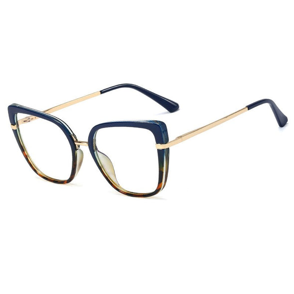 Cat Eye Plastic Titanium Anti Blue Glasses Frames Ultralight Women Optical Fashion Computer Glasses