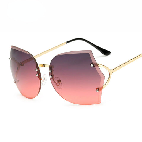 Sunglasses Women Gradient Glasses Brand Design Luxury Eyeglasses Retro Vintage Unique Transparent Shadow Sun Glasses