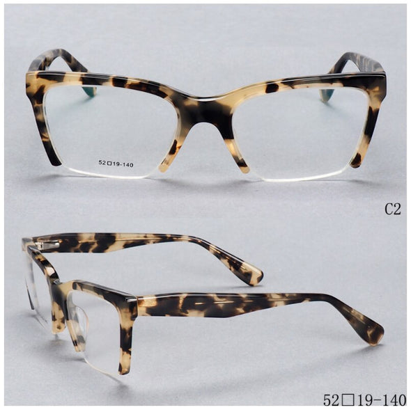 Anti Blue Half Frame Acetate Glasses Frames Women Men Optical Fashion Computer Glasses