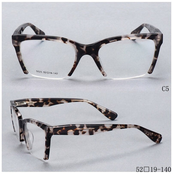 Anti Blue Half Frame Acetate Glasses Frames Women Men Optical Fashion Computer Glasses