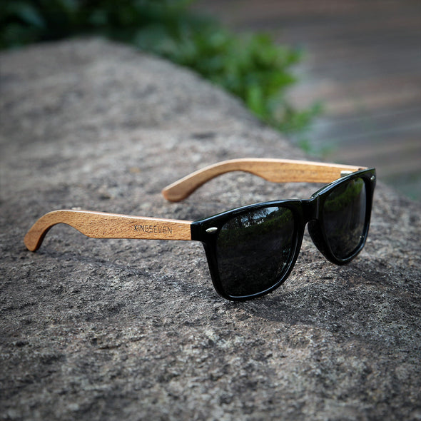 New Black Walnut  Wood Polarized Sunglasses Men's Glasses Handmade  Protection Eyewear Retro Wooden Box