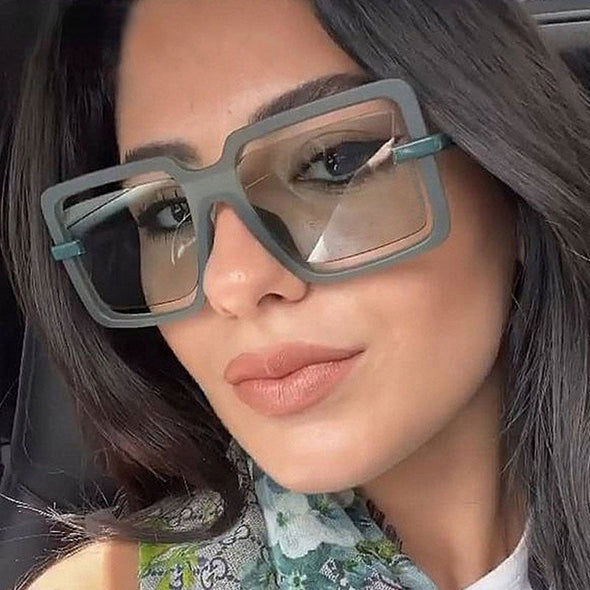 Oversized Square Hollow Luxury Frame Sunglasses Brand Designer Men Women Fashion Shades Uv400 Vintage Glasses