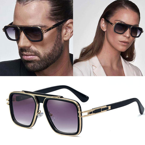 Fashion Metal Mach LXN EVO Style Gradient Sunglasses Men/Women Retro Brand Design Square Sun Glasses