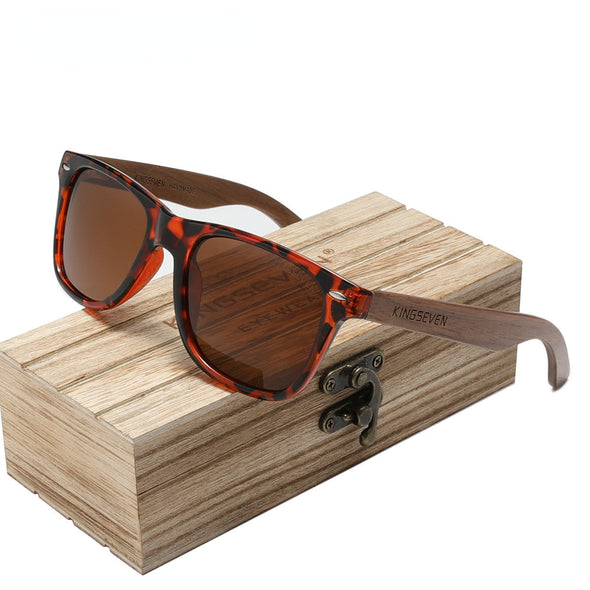 New Black Walnut  Wood Polarized Sunglasses Men's Glasses Handmade  Protection Eyewear Retro Wooden Box