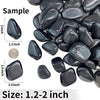 5lb Natural Polished Black River Rock Stones - Decorative Black Pebbles for Indoor Plants, Fish Tank Rocks, Vase Fillers and Fairy Garden. Aquarium Gravels for Turtle Frog Tank Outdoor Use