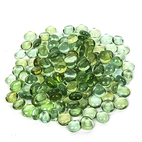 ZOLOSS 1LB Colorful Glass Pebbles - Quality Vase Filler. It Can Also Be Used for Aquarium Pebbles, Succulent Decorative Stones and DIY Ornaments.