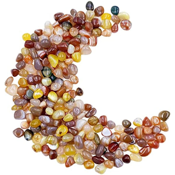 Natural Polished Decorative Gravel Pebbles - 4lb Colorful Agate Rocks for Landscape Decoration Stone. 0.78-1.18 Inch, Suitable for Home Decoration, DIY Handmade, Decorative Fish Tanks, Vase Filler