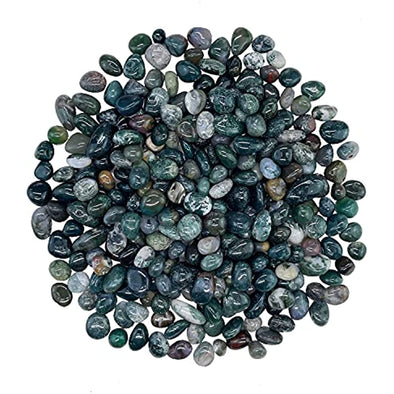 Natural Polished Decorative Gravel Pebbles - 2lb 0.39-0.78 Inch Green Agate Stones for Landscape Decoration Rocks, Suitable for Home Decoration, DIY Handmade, Decorative Fish Tanks, Vase Filler.
