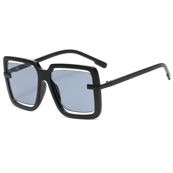 Oversized Square Hollow Luxury Frame Sunglasses Brand Designer Men Women Fashion Shades Uv400 Vintage Glasses