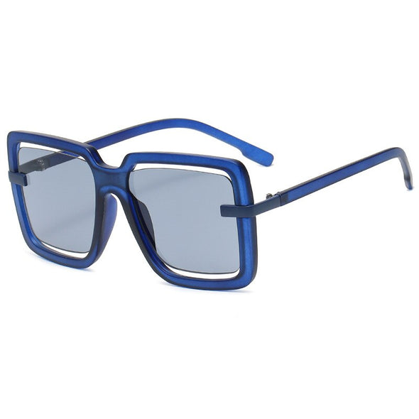 Oversized Square Hollow Luxury Frame Sunglasses Brand Designer Men Women Fashion Shades Uv400 Vintage Glasses