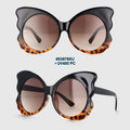 Oversized Butterfly Ladies Sunglasses Black Leopard Color Decorative Fashion Women's Shades