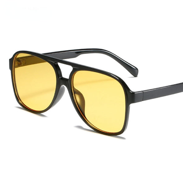 Trends Pilot Sunglasses Women Vintage Yellow Brand Designer Sunglass Female Oversized Popular Glasses Eyewear Shades