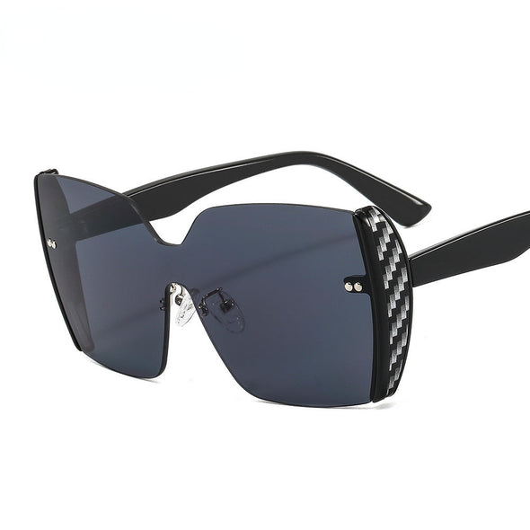 New frameless body color patch women's Sunglasses European and American style gorgeous avant-garde Sunglasses