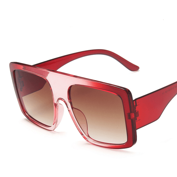 Vintage Big Frame Oversized Sunglasses Square Gradient Shades