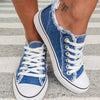Women's Sneakers Star Striped Lace-up Canvas Sneakers