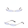 Sunglasses Rimless Leaves Luxury Sunglasses Men Women Fashion Shades UV400 Vintage Glasses