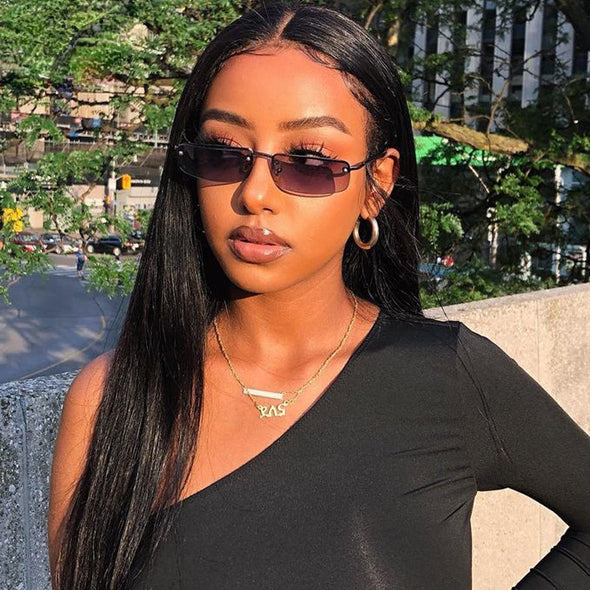 New Women Rectangle Vintage Sunglasses Brand Designer Retro Punk Sun Glasses Female Lady Eyeglass Steampunk Driver Goggles