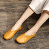 Zoloss Literary Handmade Retro Leather Soft Flat Shoes