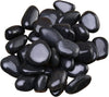 5lb Natural Polished Black River Rock Stones - Decorative Black Pebbles for Indoor Plants, Fish Tank Rocks, Vase Fillers and Fairy Garden. Aquarium Gravels for Turtle Frog Tank Outdoor Use