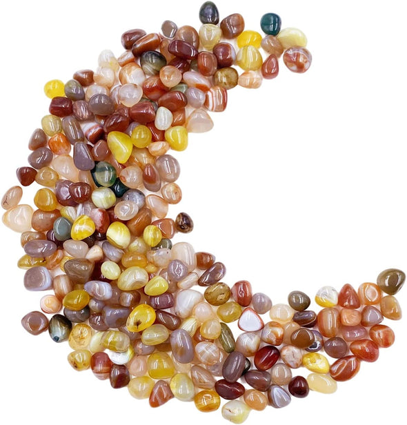 Natural Polished Decorative Gravel Pebbles - 4lb Colorful Agate Rocks for Landscape Decoration Stone. 0.78-1.18 Inch, Suitable for Home Decoration, DIY Handmade, Decorative Fish Tanks, Vase Filler