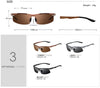 Aluminum Men Polarized UV400 Lens Rectangle Rimless Driving Fishing Sun Glasses Sports Eyewear For Male