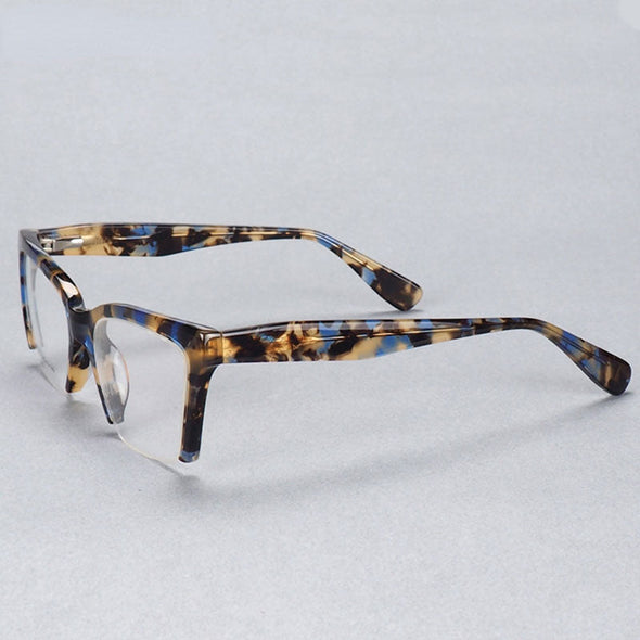 Anti Blue Half Frame Acetate Glasses Frames Women Men Optical Fashion Computer Glasses