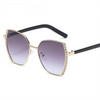 Women Oversized Square Sun Glasses Fashion Imitation Rhinestones Gradient Sunglass