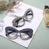 Shiny Cat Eye Anti Blue Light Glasses Rhinestone Decor Oversize Oval Clear Glasses Diamond Crystal Spectacles Optical Frame