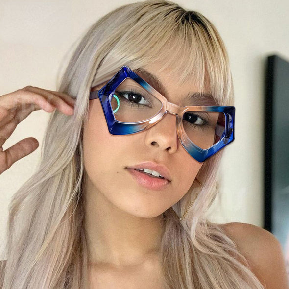 Trendy Irregular Sunglasses Women Men UV400 Punk Sun Glasses Personality Shades Fashion Eyewear Colorful Eyeglasses