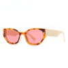 New Luxury Brand Sunglasses For Women Vintage Irregular Small Square Leopard Pint Sun Glasses Female Rivet Shades Uv400