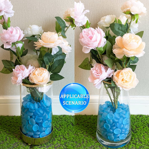 ZOLOSS 1LB Colorful Glass Pebbles - Quality Vase Filler. It Can Also Be Used for Aquarium Pebbles, Succulent Decorative Stones and DIY Ornaments.
