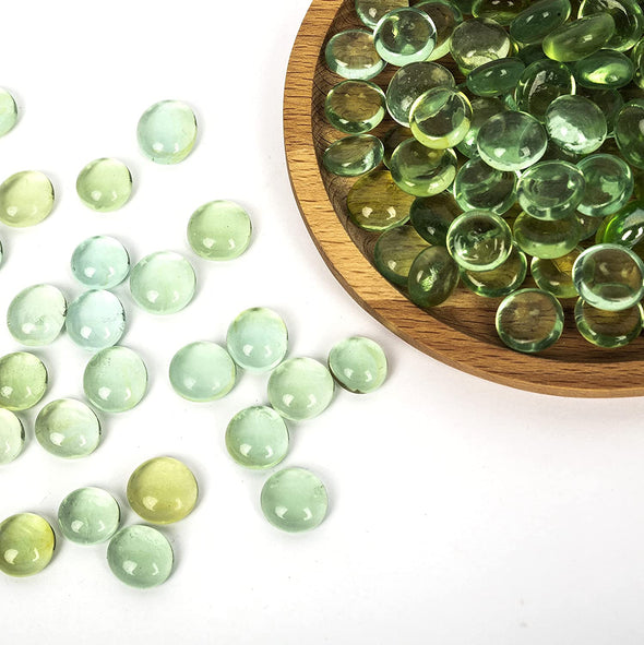 ZOLOSS 1LB Colorful Glass Pebbles - Quality Vase Filler. It Can Also Be Used for Aquarium Pebbles, Succulent Decorative Stones and DIY Ornaments.