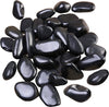 5lb Natural Polished Black River Rock Stones - Decorative Black Pebbles for Indoor Plants, Fish Tank Rocks, Vase Fillers and Fairy Garden. Aquarium Gravels for Turtle Frog Tank Outdoor Use