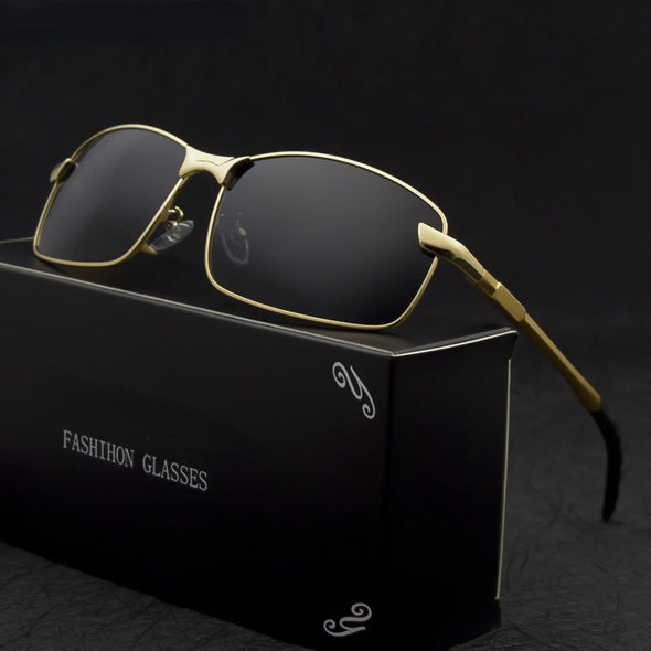 Classic Aluminum Sunglasses Men's brand designer Polarized Coating Lens Square Men Driving Sun Glasses