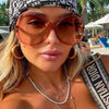 Fashion Vintage Oversized Round Sunglasses Trendy Retro Oval Sun Glasses For Woman Party UV400
