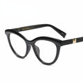 Women's Eyeglasses With Black Frame Oversize Horn-rimmed Cat Eye Glasses Computer Fashionable Glasses