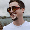 Leather Retro Rivet Round Punk Sunglasses Men Vintage Steampunk Shades Women