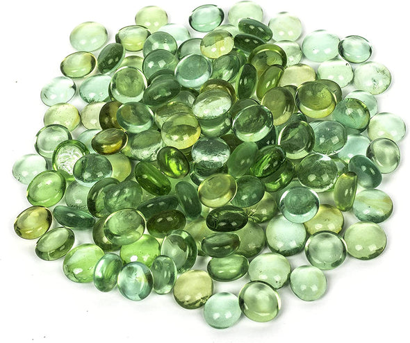 ZOLOSS 1LB Colorful Glass Pebbles - Quality Vase Filler. It Can Also Be Used for Aquarium Pebbles, Succulent Decorative Stones and DIY Ornaments.