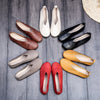 Zoloss Literary Handmade Retro Leather Soft Flat Shoes