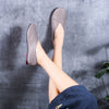 Zoloss Literary Handmade Retro Leather Soft Flat Shoes