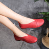 Zoloss Literary Handmade Retro Leather Soft Flat Shoes