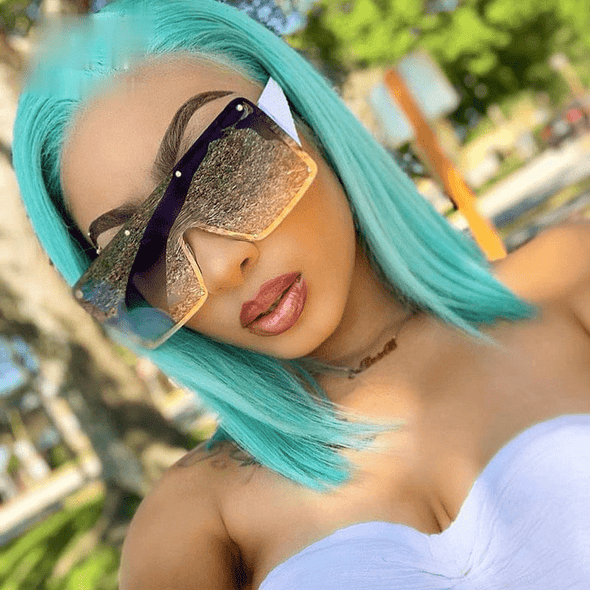 Square Sunglasses Oversized Metal Frame Vintage Glasses Men Shades Retro Gradient Colors