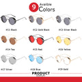 Classic Round Steampunk Sunglasses Men 2022 Fashion Vintage Metal Steam Punk Sun Glasses Male
