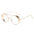 Classic Round Steampunk Sunglasses Men 2022 Fashion Vintage Metal Steam Punk Sun Glasses Male