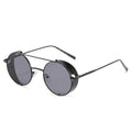 Classic Round Steampunk Sunglasses Men 2022 Fashion Vintage Metal Steam Punk Sun Glasses Male