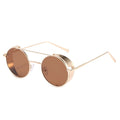 Classic Round Steampunk Sunglasses Men 2022 Fashion Vintage Metal Steam Punk Sun Glasses Male