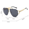 Oversized Frameless Sunglasses Ladies Women Luxury Metal Punk Sun Glasses Men Brand Design UV400 Goggles